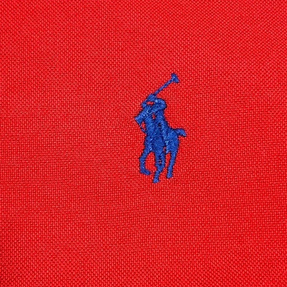 Polo Ralph Lauren Mens Custom Fit Red Cotton Button Down Shirt Large *READ